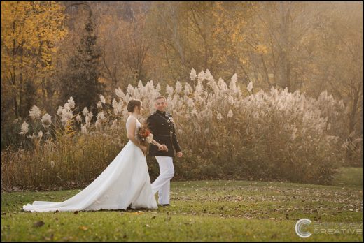 Outdoor Autumn Wedding Photos at Wolf Oak Acres, Oneida NY