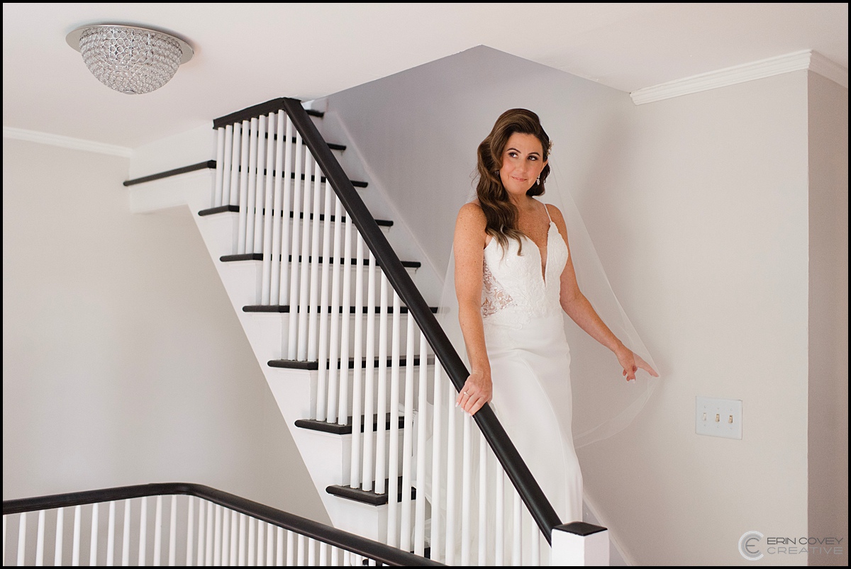 Bride Coming Down Stairs