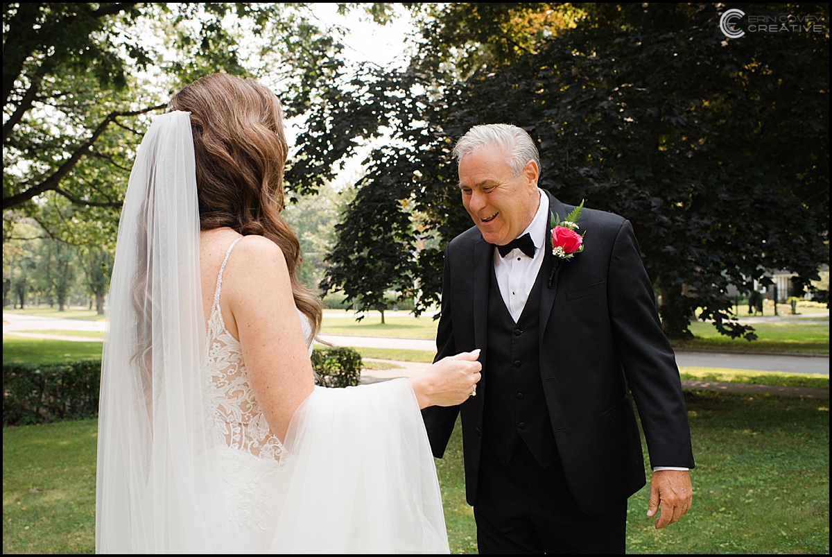 Bride and Father's First Look