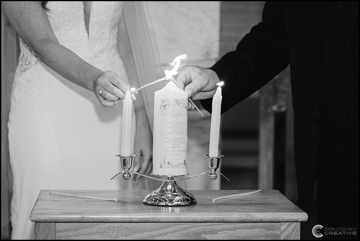 Unity Candle Lighting at Church Ceremony