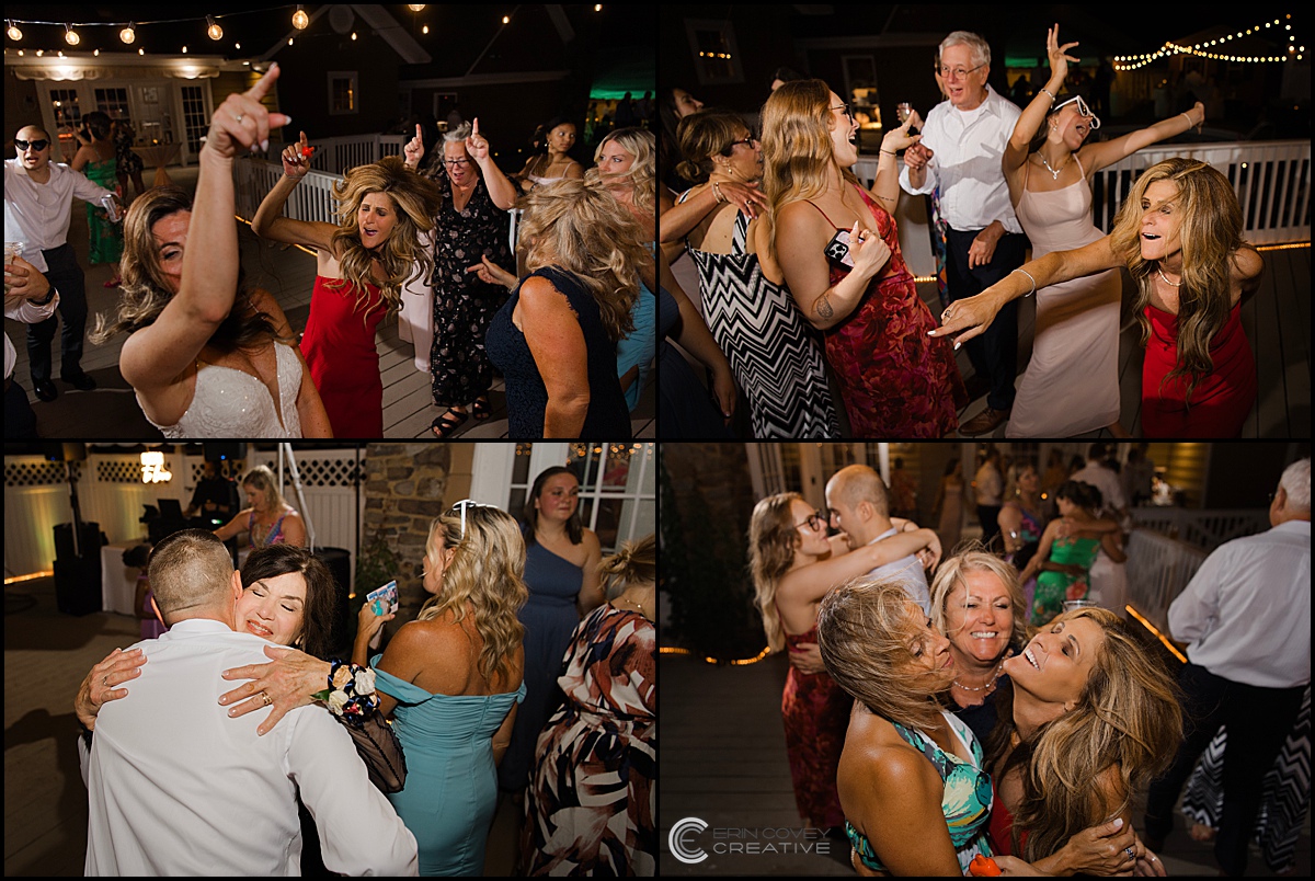 Dance Floor Photos from Backyard Wedding in Upstate NY