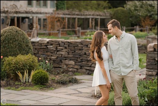 Outdoor Engagement Photos taken at Cornell Botanic Gardens in Ithaca, NY